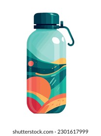 liquid in plastic bottle design isolated