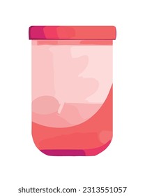Líquido en el icono de contenedor de plástico aislado