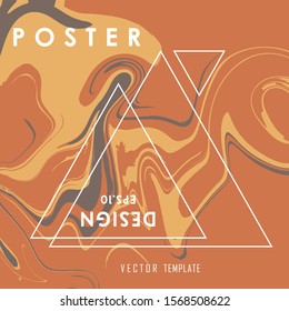 Liquid Poster Abstract Background Of Gold Colored
