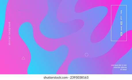 Liquid Poster. Blue Minimal Background. Digital Concept. Abstract Journal. 3d Landing Page. Geometric Paper. Art Gradient Layout. Wave Business Presentation. Lilac Liquid Poster