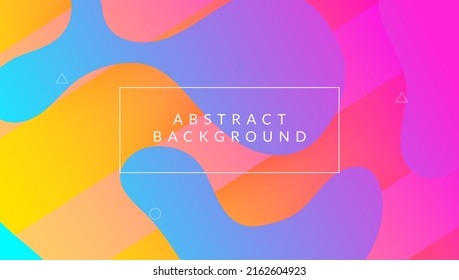 Liquid Poster. Futuristic Cover. Commercial Illustration. Flow Landing Page. Digital Concept. Art Geometric Layout. Hipster Frame. Blue Bright Flyer. Magenta Liquid Poster