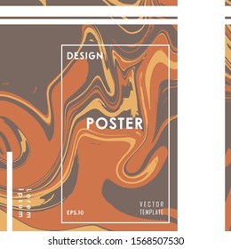 Liquid Poster Of Neon Colored
