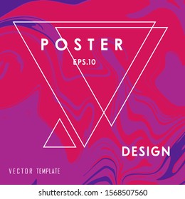 Liquid Poster Of Neon Colored