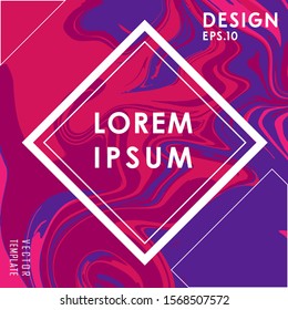 Liquid Poster Of Neon Colored
