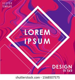 Liquid Poster Of Neon Colored
