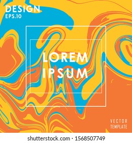 Liquid Poster Of Neon Colored