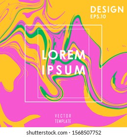 Liquid Poster Of Neon Colored