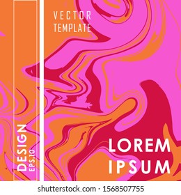Liquid Poster Of Neon Colored