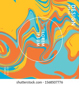 Liquid Poster Of Neon Colored
