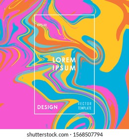 Liquid Poster Of Neon Colored