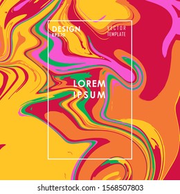 Liquid Poster Of Neon Colored