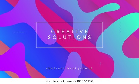 Liquid Poster. Pink Memphis Shape. Flow Modern Banner. Mobile Page. Abstract Layout. Dynamic Screen. Multicolor Illustration. Tech Landing Page. Lilac Liquid Poster