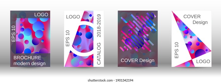 Afiche líquido con formas redondeadas.  Un conjunto de cubiertas abstractas modernas. Futura plantilla futurista con bolas abstractas para el diseño de banner, afiche, librito, reportaje, revista.