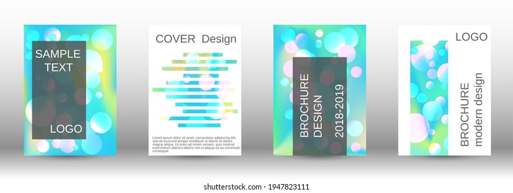 Liquid poster with round shapes.  A set of modern abstract covers. Future futuristic template with abstract balls for design of banner, poster, booklet, report, magazine.