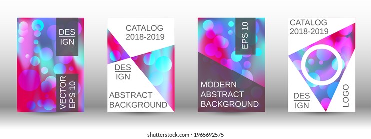 Liquid poster with round shapes.  A set of modern abstract covers. Future futuristic template with abstract balls for design of banner, poster, booklet, report, magazine.