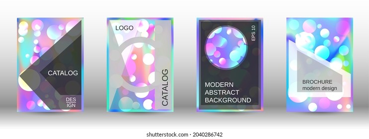 Afiche líquido con formas redondeadas.  Un conjunto de cubiertas abstractas modernas. Futura plantilla futurista con bolas abstractas para el diseño de banner, afiche, librito, reportaje, revista.