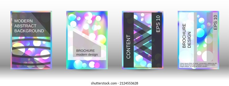Liquid poster with round shapes.  A set of modern abstract covers. Future futuristic template with abstract balls for design of banner, poster, booklet, report, magazine.