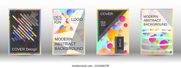 Afiche líquido con formas redondeadas.  Un conjunto de cubiertas abstractas modernas. Futura plantilla futurista con bolas abstractas para el diseño de banner, afiche, librito, reportaje, revista.