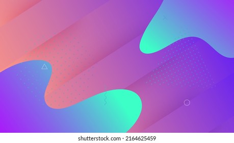 Liquid Poster. Tech Geometric Design. Creative Geometry. Minimal Banner. Blue Graphic Background. Dynamic Screen. Flow Landing Page. Plastic Paper. Magenta Liquid Poster