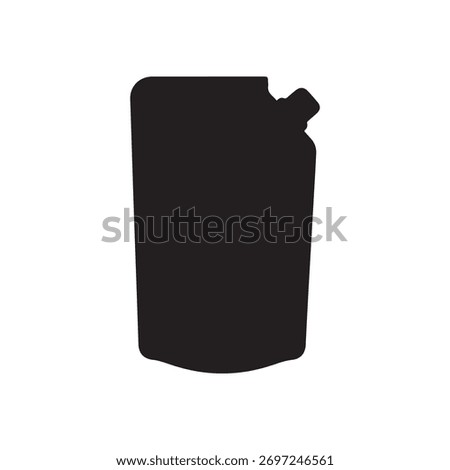 Liquid pouches silhouette icon vector illustration