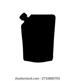 Diseño de ilustración plana de Vector de silueta de bolsas líquidas.