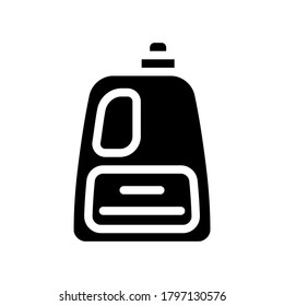 liquid powder or conditioner bottle glyph icon vector. liquid powder or conditioner bottle sign. isolated contour symbol black illustration