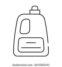 liquid powder or conditioner bottle line icon vector. liquid powder or conditioner bottle sign. isolated contour symbol black illustration