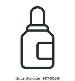 liquid preparation - minimal line web icon. simple vector illustration. concept for infographic, website or app.