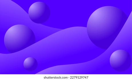Liquid Purple abstract background with gradation balls. Wave background.