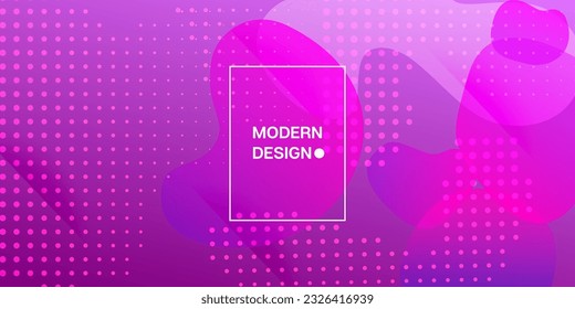 Liquid Purple Background. Bright Gradient Shapes Layout. Futuristic Landing Page. Digital Dynamic Poster. Neon Color Purple Banner Template. Abstract Cover Presentation. Vector Fluid Gradient Overlay.