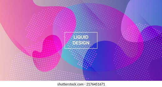 Liquid Purple Background. Cool 3d Cover Presentation. Digital Dynamic Poster. Futuristic Landing Page. Vector Fluid Gradient Overlay. Vivid Gradient Shapes Template. Neon Color Purple Banner Layout.