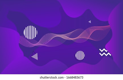 Liquid purple background design. Fluid gradient shapes composition. Futuristic design posters.