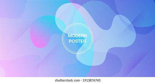 Liquid Purple Background. Digital Dynamic Poster. Neon Color Purple Banner Layout. Cool 3d Cover Presentation. Vector Fluid Gradient Overlay. Futuristic Landing Page. Bright Gradient Shapes Template.