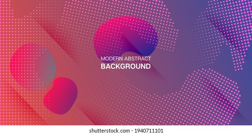 violetter Hintergrund. Digital Dynamic Poster. Präsentation der Webseite. Vektor Fluid Gradient Design. Geometrische Landing Page. Neon Color Purple Banner Layout. Vivid Gradient Formen Template.