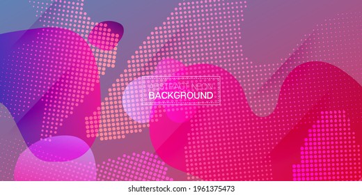 Liquid Purple Background. Digital Dynamic Poster. Web Page Cover Presentation. Vector Fluid Gradient Overlay. Trendy Gradient Shapes Template. Geometric Landing Page. Neon Color Purple Banner Layout.