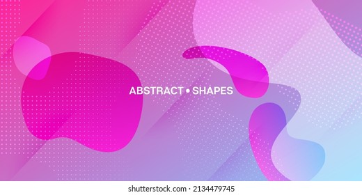 Liquid Purple Background. Digital Dynamic Poster. Modern Gradient Shapes Template. Geometric Landing Page. Neon Color Purple Banner Layout. Vector Fluid Gradient Overlay. Cool 3d Cover Presentation.