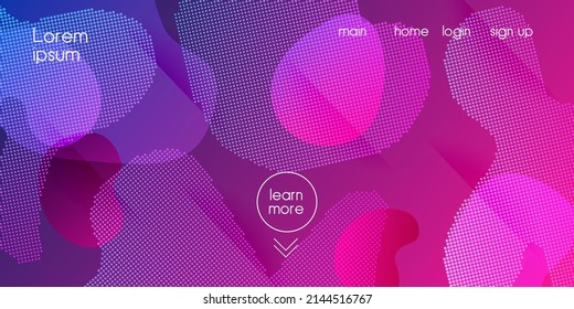 Liquid Purple Background. Digital Dynamic Poster. Trendy Gradient Shapes Template. Neon Color Purple Banner Layout. Futuristic Landing Page. Abstract Cover Presentation. Vector Fluid Gradient Overlay.
