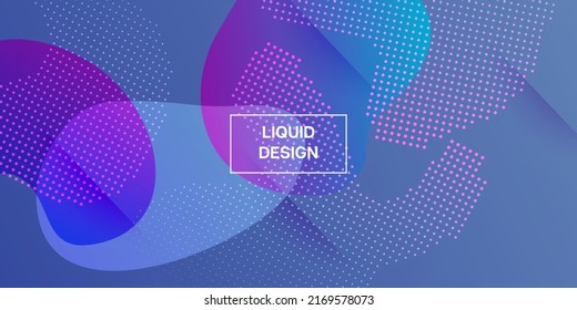 Liquid Purple Background. Digital Dynamic Poster. Web Page Cover Presentation. Vector Fluid Gradient Design. Futuristic Landing Page. Neon Color Purple Banner Template. Vivid Gradient Shapes Layout.