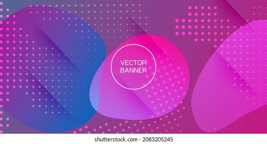 Liquid Purple Background. Futuristic Landing Page. Vivid Gradient Shapes Layout. Abstract Cover Presentation. Neon Color Purple Banner Template. Vector Fluid Gradient Overlay. Digital Dynamic Poster.