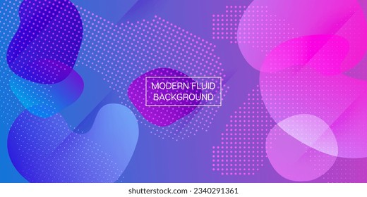 Liquid Purple Background. Geometric Landing Page. Trendy Gradient Shapes Template. Abstract Cover Presentation. Vector Fluid Gradient Design. Neon Color Purple Banner Layout. Digital Dynamic Poster.