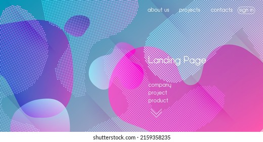 Liquid Purple Background. Trendy Gradient Shapes Layout. Neon Color Purple Banner Template. Digital Dynamic Poster. Abstract Cover Presentation. Futuristic Landing Page. Vector Fluid Gradient Design.