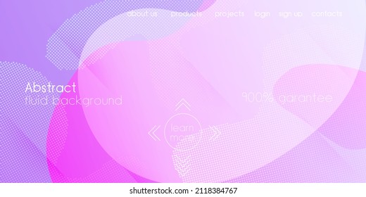 Liquid Purple Background. Vector Fluid Gradient Design. Cool 3d Cover Presentation. Digital Dynamic Poster. Vivid Gradient Shapes Layout. Neon Color Purple Banner Template. Futuristic Landing Page.