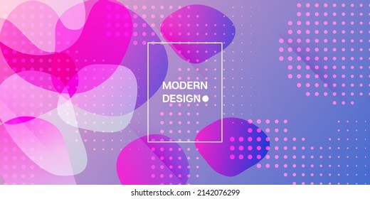 Liquid Purple Background. Vector Fluid Gradient Design. Geometric Landing Page. Digital Dynamic Poster. Web Page Cover Presentation. Bright Gradient Shapes Template. Neon Color Purple Banner Layout.