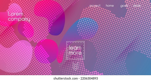 Liquid Purple Background. Vector Fluid Gradient Design. Digital Dynamic Poster. Modern Gradient Shapes Layout. Neon Color Purple Banner Template. Web Page Cover Presentation. Geometric Landing Page.