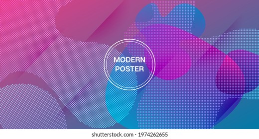 Liquid Purple Background. Vivid Gradient Shapes Template. Neon Color Purple Banner Layout. Vector Fluid Gradient Overlay. Cool 3d Cover Presentation. Digital Dynamic Poster. Geometric Landing Page.