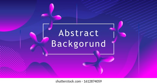 Liquid purple blue gradient abstract background. Futuristic geometric design vector illustration.