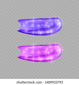 liquid purple and blue smeared on transparent background, liquid with glitter texture vector EPS 10 illustration