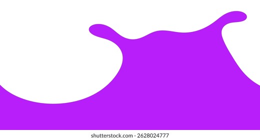Liquid Purple Splash. Grape Juice Splash. Berry Juice Splash. Flat Style Liquid Vector Illustration.