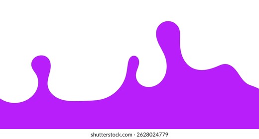 Liquid Purple Splash. Grape Juice Splash. Berry Juice Splash. Flat Style Liquid Vector Illustration.