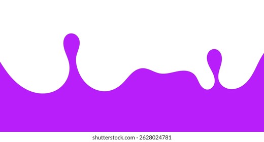 Liquid Purple Splash. Grape Juice Splash. Berry Juice Splash. Flat Style Liquid Vector Illustration.